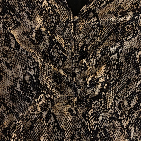 Veronica Beard 'Ried' Python Print Silk Mini-Dress, Black Multi - Picture 8 of 14